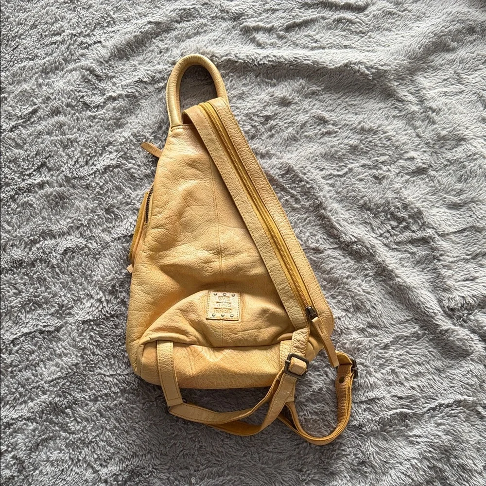 We The Free Tan Soft Leather - Sling Bag Backpack - Excellent Condition